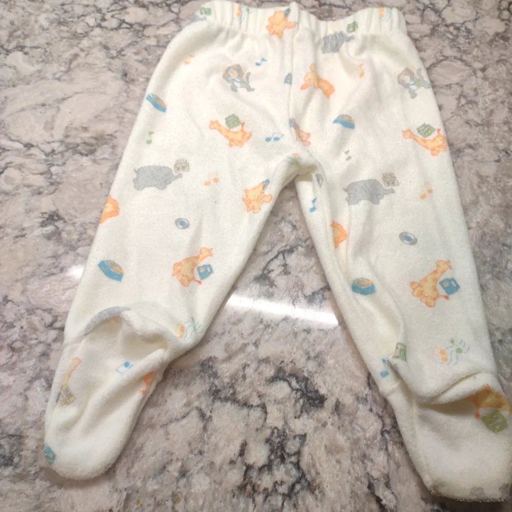 Vintage Carter's Terrycloth Pants With Animals - 12-17lbs